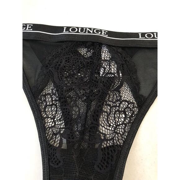 Lounge Lingerie Royal Balcony Lace Mesh Cut Out Thong - Picture 2 of 8